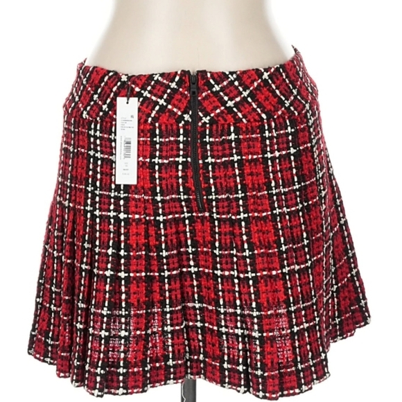 Alice & Olivia Mera Plaid School Girl Mini Pleated Skirt NWT Size 10 - Picture 2 of 3